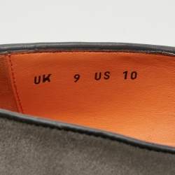 مملوكة مسبقًا Santoni Size 43 Grey Suede Double Monk Loafers