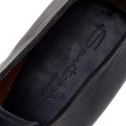 Pre Owned Santoni Blue Leather Derby Size 42