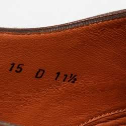 Santoni  Brown Leather Lace Up Derby Size 45.5