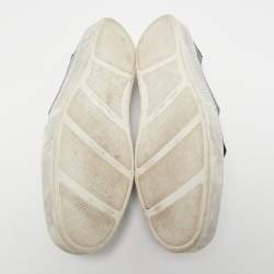 Santoni Two Tone Brogue Leather Tassel Slip On Sneakers Size 46