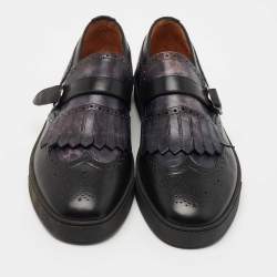 Santoni Two Tone Leather Loafer Sneakers Size 46