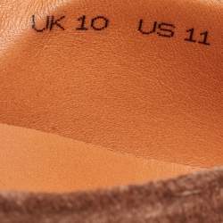 Santoni Brown Suede Slip On Loafers Size 44