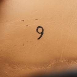 Pre Owned Santoni Black Leather Fringe Tassel Detail Slip On Loafer Size 43