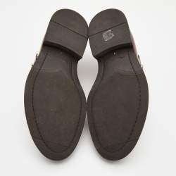 Santoni Brown Leather Double Buckle Strap Monk Derby Size 42