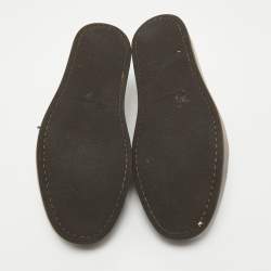 Santoni Brown Leather Low Top Sneakers Size 42.5
