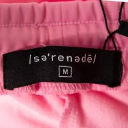 Se'renede Pink Jersey Lurex Side Trim Detail Track Pants M