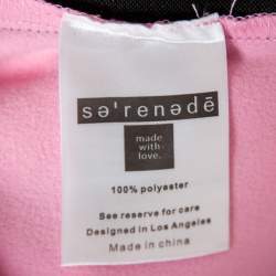 Se'renede Pink Jersey Lurex Side Trim Detail Track Pants M