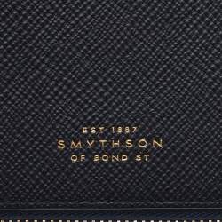 Smythson Blue Leather Notebook Writing Zip Organizer 
