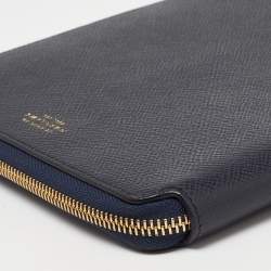 Smythson Blue Leather Notebook Writing Zip Organizer 
