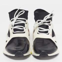 Pre Owned Stella McCartney Adidas Multi Ultra Boost 21 Size 42 Multicolor Faux Suede and Mesh Lace Up Sneakers