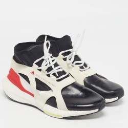 Pre Owned Stella McCartney Adidas Multi Ultra Boost 21 Size 42 Multicolor Faux Suede and Mesh Lace Up Sneakers