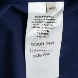 Stella McCartney Navy Blue Swallows Embroidered Cotton Shirt M