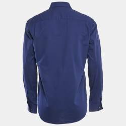 Stella McCartney Navy Blue Swallows Embroidered Cotton Shirt M