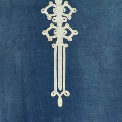 Pre Owned Stella McCartney Blue Embroidered Cotton Tunic Shirt L