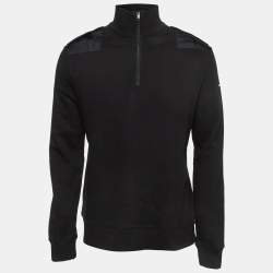 Stella McCartney Black Cotton Zip-Up Sweater M