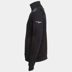 Stella McCartney Black Cotton Zip-Up Sweater M