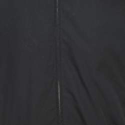 Pre Owned Stella McCartney Black Earth Embroidered Cotton Zip Front Bomber Jacket L