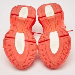 Stella McCartney X Adidas Orange Fabric and Rubber Athletic Low Top Sneakers Size 40.5