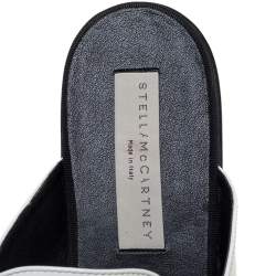 Stella McCartney White Faux Leather Holzer Slip On Loafers Size 41