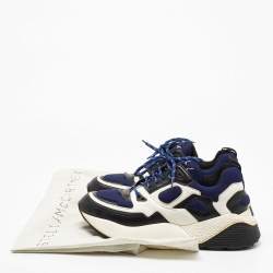 Stella McCartney Blue faux Leather and Fabric chunky Sneakers Size 44