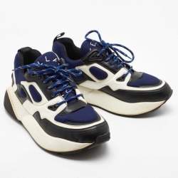 Stella McCartney Blue faux Leather and Fabric chunky Sneakers Size 44