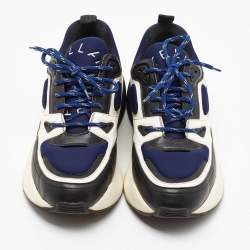 Stella McCartney Blue faux Leather and Fabric chunky Sneakers Size 44