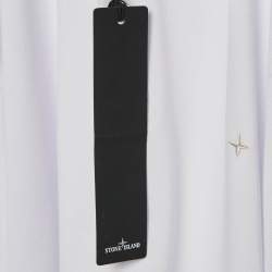 Stone Island White Cotton Pique Polo T-Shirt L