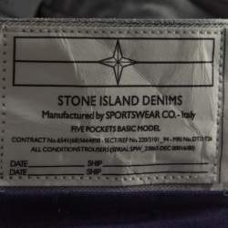 Pre Owned بنطلون جينز ستون آيلاند "نيو ستيل" أرجل ضيقة دنيم رصاصي باهت مقاس كبير جداً جداً (اكس اكس لارج)