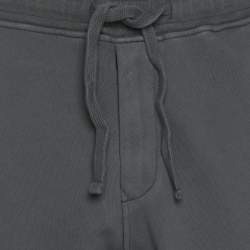 Pre Owned Stone Island Grey Jersey Logo Patch Jogger Pants XL