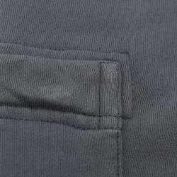 Pre Owned Stone Island Grey Jersey Logo Patch Jogger Pants XL