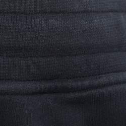 Pre Owned Stone Island Navy Blue Jersey Logo Patch Jogger Pants XL