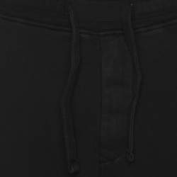 Pre Owned Stone Island Black Jersey Logo Patch Short XL