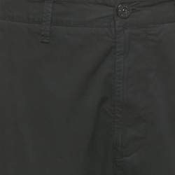 Pre Owned Stone Island Black Cotton Cargo Pants L