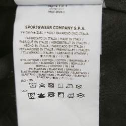 Pre Owned Stone Island Black Cotton Cargo Pants L