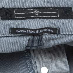 Pre Owned بنطلون جينز ستون آيلاند دينم رصاصي فاتح بأرجل ضيقة مقاس صغير (سمول)