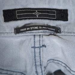 Pre Owned Stone Island Pale Grey Denim New Steel Narrow Leg Jeans M