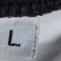 Pre Owned Supreme X Stone Island Black Cotton Knit Sweatshirt L 