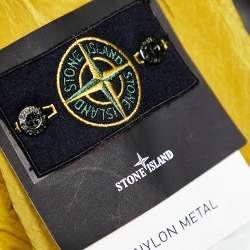 Stone Island Mustard Yellow Nylon Reversible Bomber Jacket L