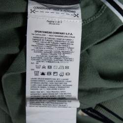 Pre Owned تي شيرت بولو ستون آيلاند قطن أخضر بيكيه أكمكام قصيرة قصة مجسمة مقاس وسط (ميديوم)