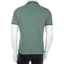 Pre Owned تي شيرت بولو ستون آيلاند قطن أخضر بيكيه أكمكام قصيرة قصة مجسمة مقاس وسط (ميديوم)