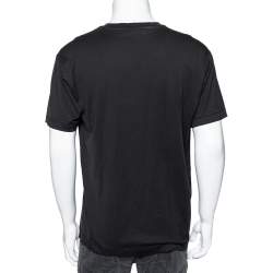 Stone Island Black Logo Embroidered Cotton Short Sleeve T-Shirt XL