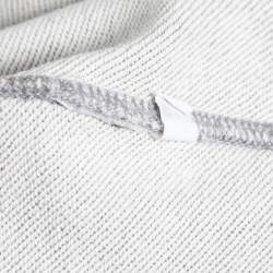 Stone Island Grey Melange Brushed Cotton Zip Front Hoodie M