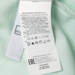 Stone Island Pastel Green Cotton Pique Full Sleeve Polo T-Shirt XL
