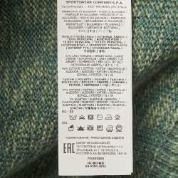 Stone Island Green Wool Blend Pocket Detailed Crew Neck Sweater L