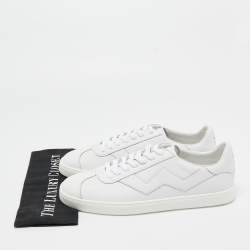 Stuart Weitzman White Leather Daryl Low Top Sneakers Size 42