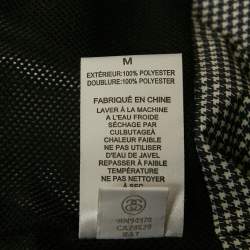 Stussy Black Houndstooth Synthetic Windbreaker Zip-Up Jacket M