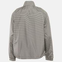 Stussy Black Houndstooth Synthetic Windbreaker Zip-Up Jacket M