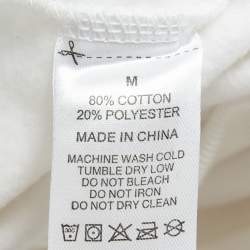 Stussy White Cotton Knit Crewneck Sweatshirt M