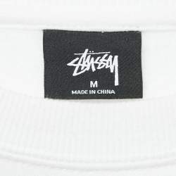 Stussy White Cotton Knit Crewneck Sweatshirt M