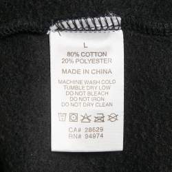 Stussy Black Printed Cotton Sweatshirt L